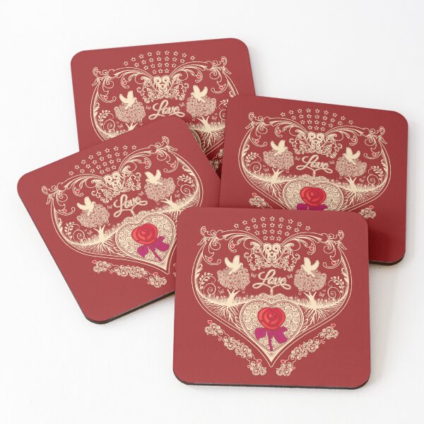 Item preview, LOVE HEART (Ornate) - Red designed and sold by ifourdezign.