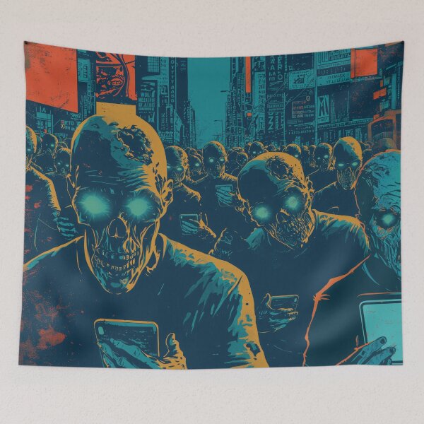 Item preview, The Rise of the Social Media Zombies designed and sold by PrintShangri-La.