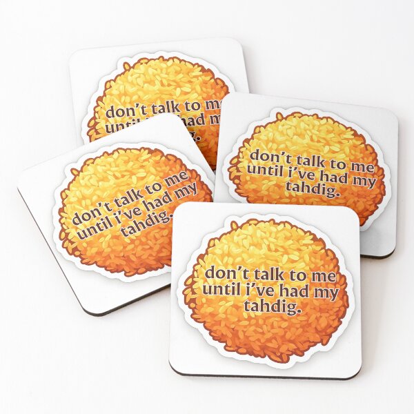 Item preview, 'don't talk to me until i've had my tahdig.' designed and sold by graphicsbyreag.