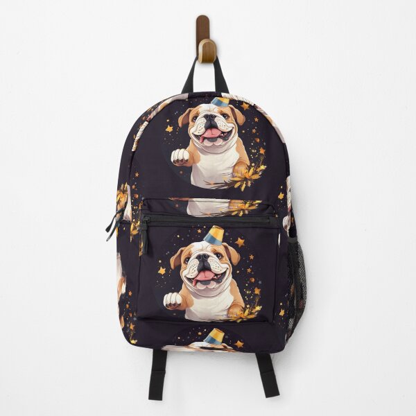 Item preview, Cute Bulldog With Party Hat Extending Paw designed and sold by VivaIconicPrint.