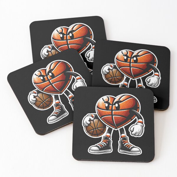 Item preview, Heart basket ball Valentines Day Boys Men Kids Sports T-Shirt designed and sold by MAPDDesigns.