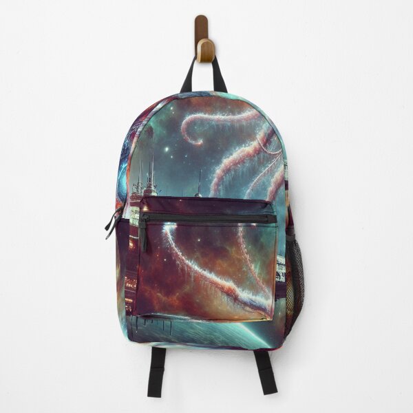 Item preview, Space Kraken battling Spaceship designed and sold by yodabi.
