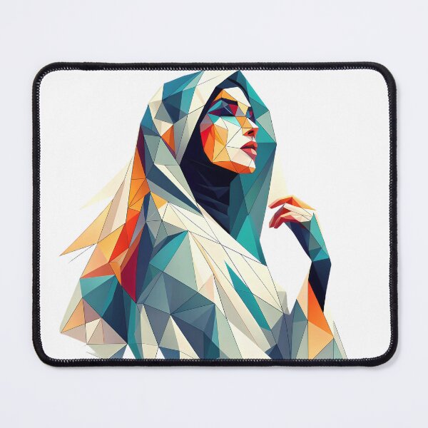 Item preview, Arab woman with a polygonal geometric image designed and sold by Noor_Creations.