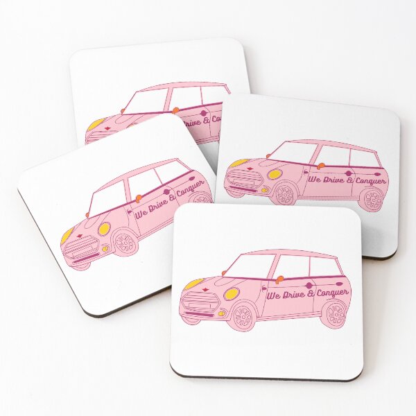 Item preview, We Drive and Conquer - Pink Car designed and sold by HansiniDesigns.