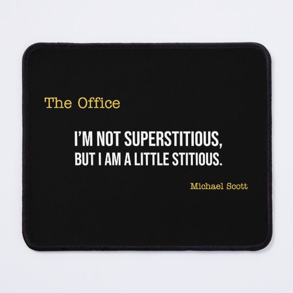 Item preview, The Office- I am not superstitious- Michael Scott designed and sold by pinkunicornshop.