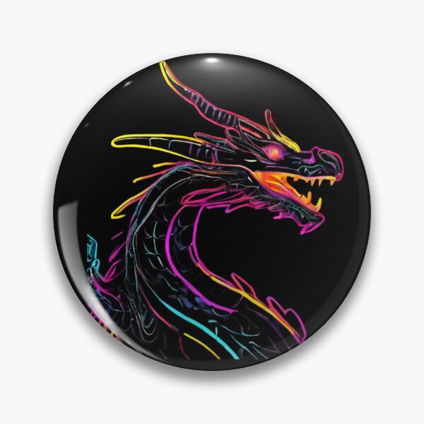 Aperçu de l'œuvre Joyeux dragon néon créée et vendue par Elitegraff.
