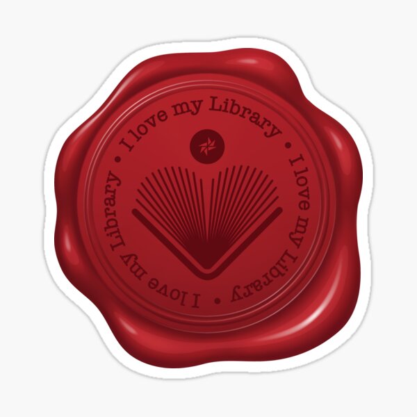 Item preview, I Love My Library Wax Seal designed and sold by ALIA Merchandise.