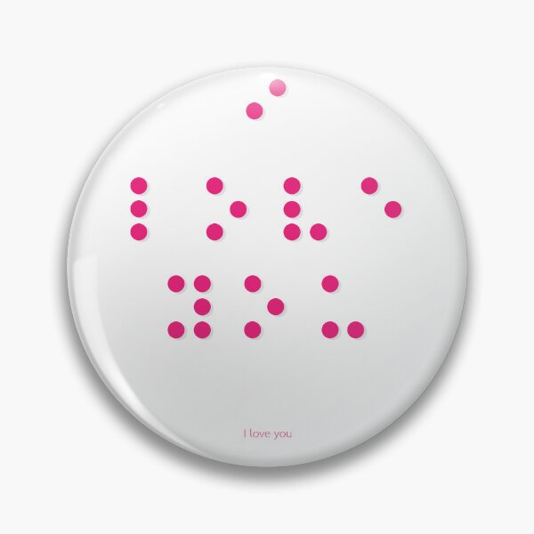 Aperçu de l'œuvre Je t'aime en alphabet braille - Un signe en braille avec un message significatif créée et vendue par Babadollcraft.