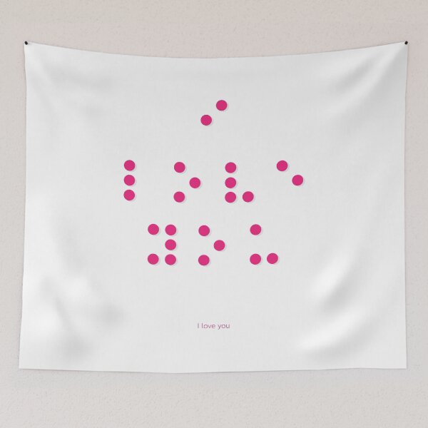 Item preview, I Love You in Braille Alphabet  - A Braille Sign with a Meaningful Message designed and sold by Babadollcraft.