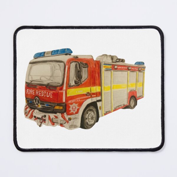 Item preview, Somerset HRT fire engine cut out design designed and sold by Truck drawing art.