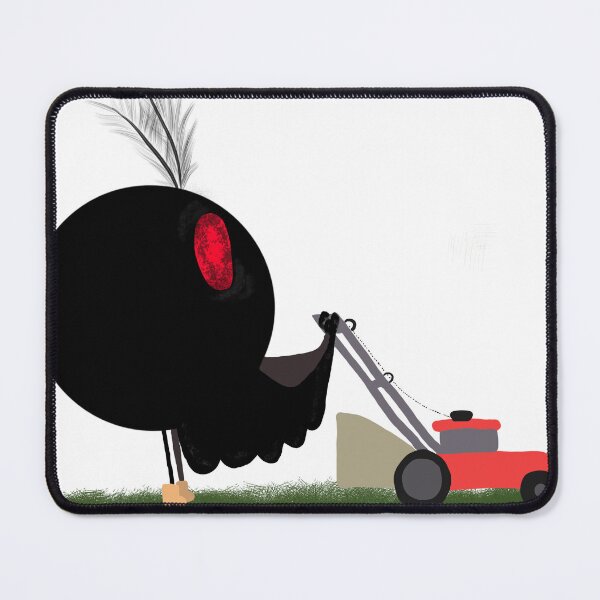 Item preview, Mothman mowing the lawn designed and sold by TheRatatatnat.