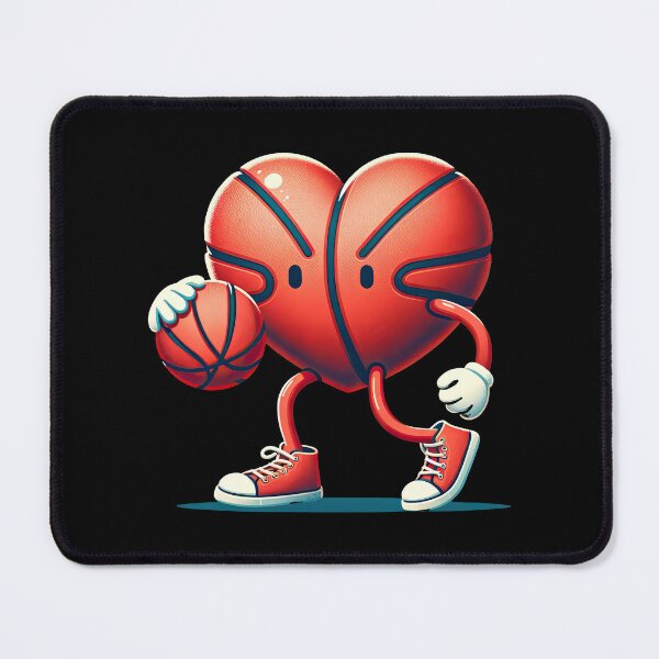 Item preview, Heart basket ball Valentines Day Boys Men Kids Sports T-Shirt designed and sold by MAPDDesigns.