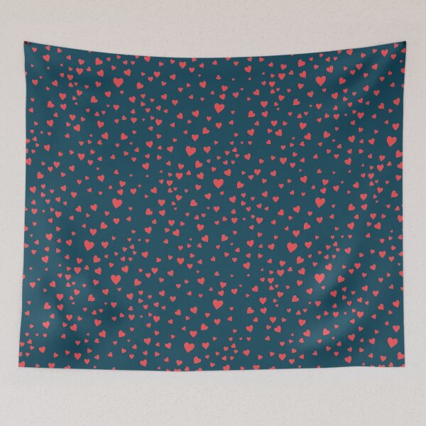Item preview, Ample Hearts Red and Blue Pattern designed and sold by RaineyYeager.