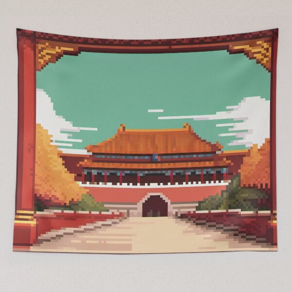 Item preview, The Forbidden City, Beijng, China - Pixel Art designed and sold by Pixelartshirt.