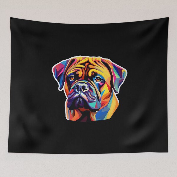 Item preview, Bullmastiff in WPAP style designed and sold by CUTEDOGGIEZ.