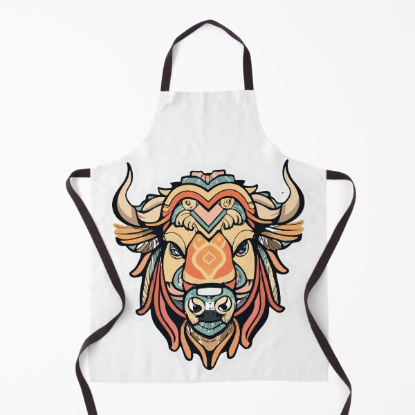 Item preview, Tribal Bison Boho Tattoo Design designed and sold by NiftyWrx.