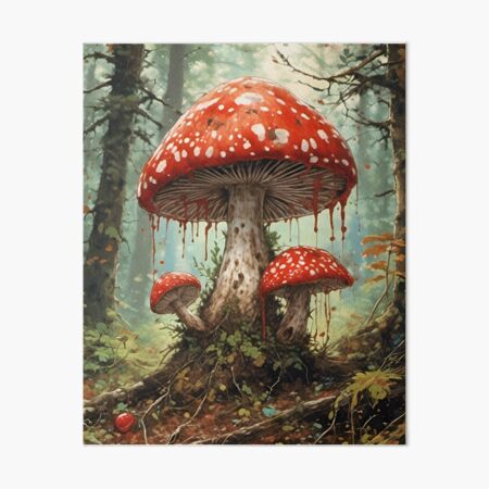 Item preview, Elegance of Amanita designed and sold by fluidwatercolor.