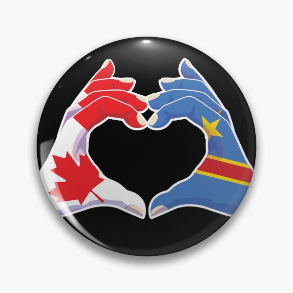 Item preview, Congo Congolese Canadian Canada Love Heart Peace designed and sold by FlagX.