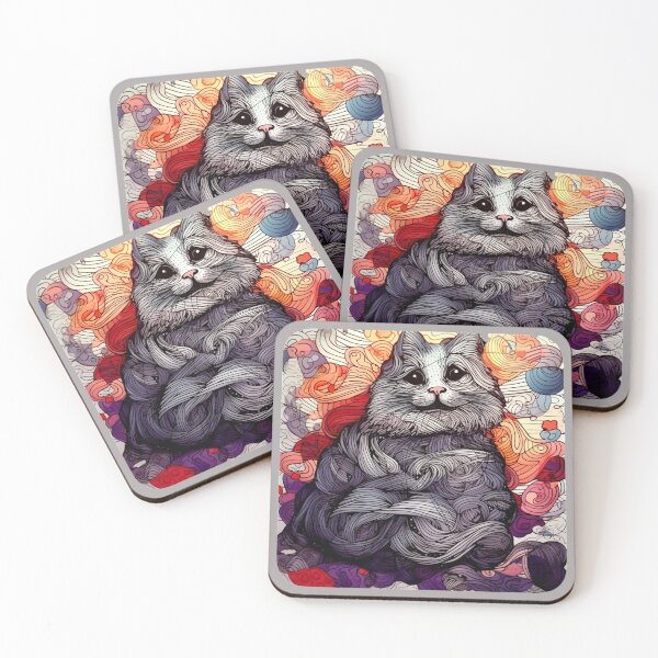 Item preview, Rainbow funny and cheerful kitten. designed and sold by Zofia Sosnecka.
