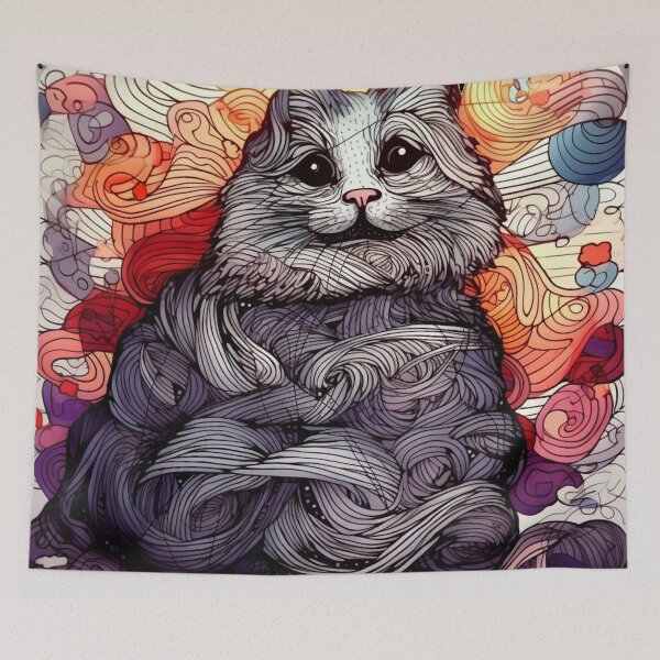 Item preview, Rainbow funny and cheerful kitten. designed and sold by Zofia Sosnecka.