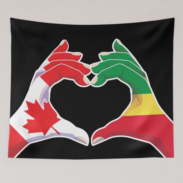 Item preview, Congo Congolese Canadian Canada Love Heart Peace designed and sold by FlagX.