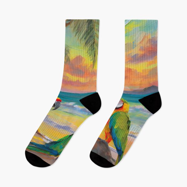Item preview, Exotic Parrots On A Tropical Beach designed and sold by LuminanceArt.