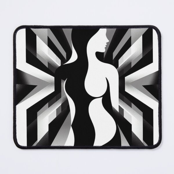 Item preview, Woman’s Silhouette Against Geometric Background designed and sold by Lyavalio.