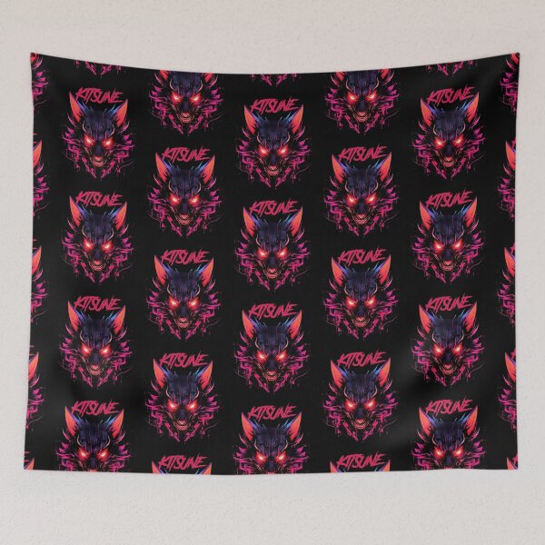 Item preview, Kitsune Synthwave Cyberpunk designed and sold by GlitchGrotesque.
