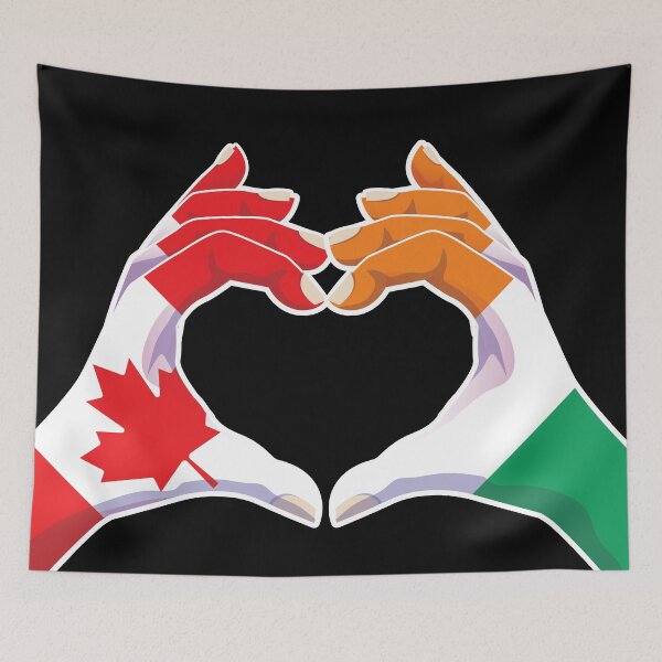 Item preview, Ivory Coast Cote Ivoire Ivorian Canadian Canada Love Heart Peace designed and sold by FlagX.