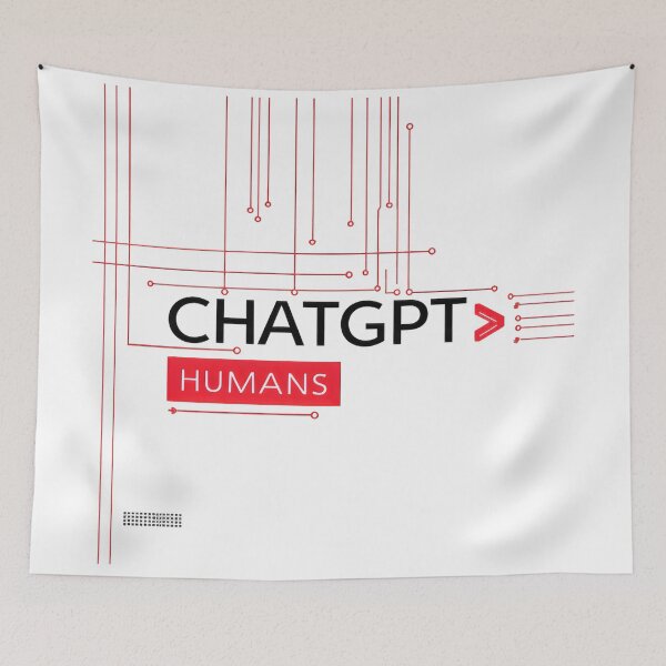 Item preview, ChatGPT > Humans: Tech Typography designed and sold by jamessismanes.