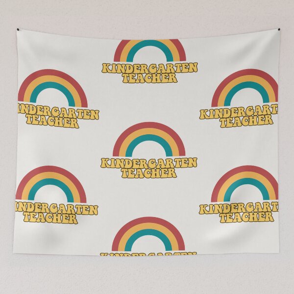Item preview, Kindergartne Teacher Sticker Rainbow Vintage designed and sold by johannabaker.