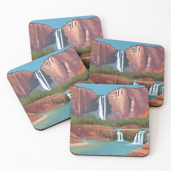 Item preview, Havasu Falls, Arizona - Pixel Art designed and sold by Pixelartshirt.