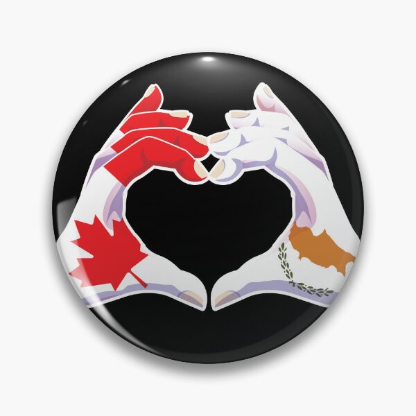 Aperçu de l'œuvre Chypre Chypriote Canadien Canada Amour Coeur Paix créée et vendue par FlagX.
