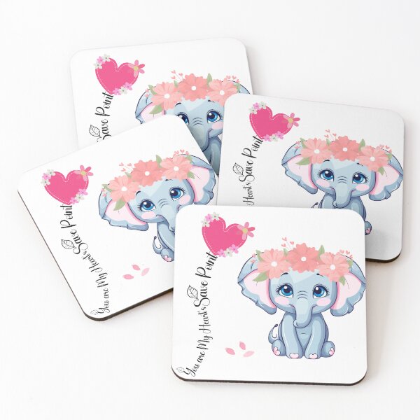 Item preview, You are My Heart's Save Point - Elephant Love Graphic designed and sold by FabledCanvas.