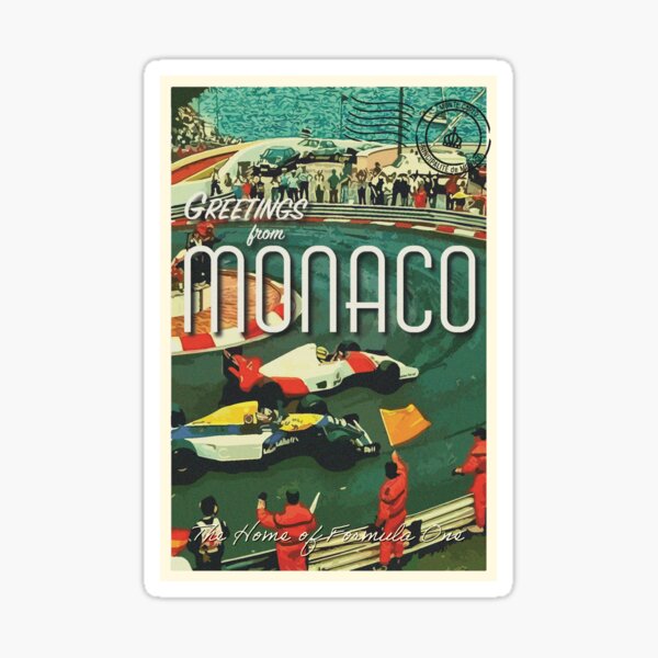 autocollant sticker adesivo GRAND PRIX DE MONACO FORMULE 1 F1