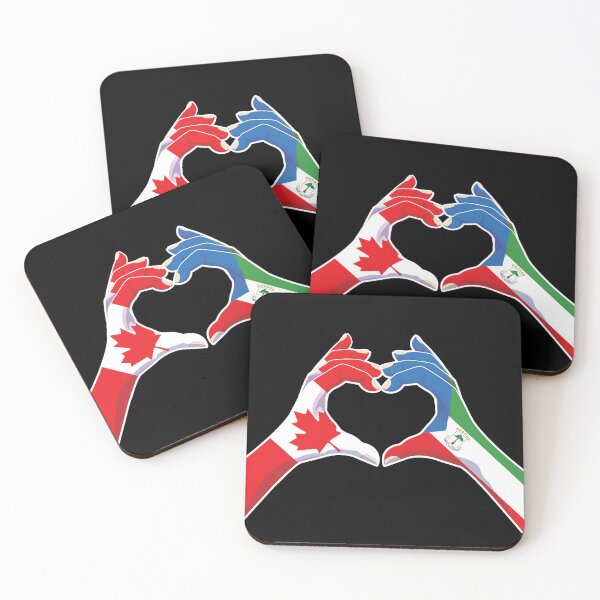 Item preview, Equatorial Guinea Equatoguinean Canada Canadian Love Heart Peace designed and sold by FlagX.