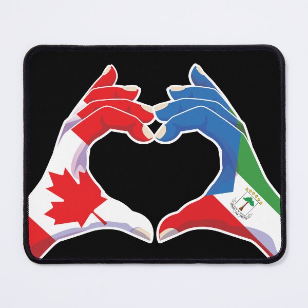Item preview, Equatorial Guinea Equatoguinean Canada Canadian Love Heart Peace designed and sold by FlagX.