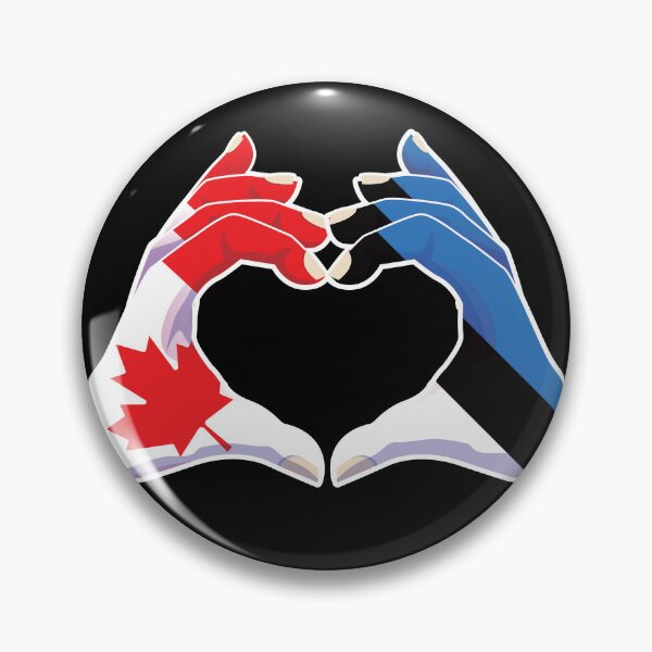 Item preview, Estonia Estonia Canadá Canadá Amor Corazón Paz designed and sold by FlagX.