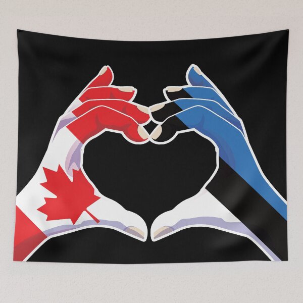 Item preview, Estonia Estonia Canadá Canadá Amor Corazón Paz designed and sold by FlagX.