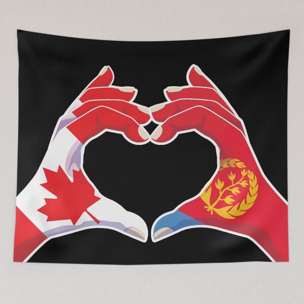 Item preview, Eritrea Eritrean Canadian Canada Love Heart Peace designed and sold by FlagX.