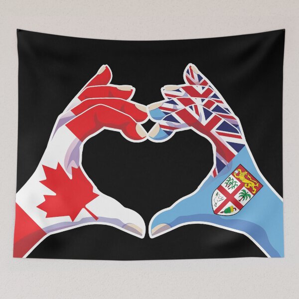 Item preview, Fiji Fijian Canadian Canada Love Heart Peace designed and sold by FlagX.