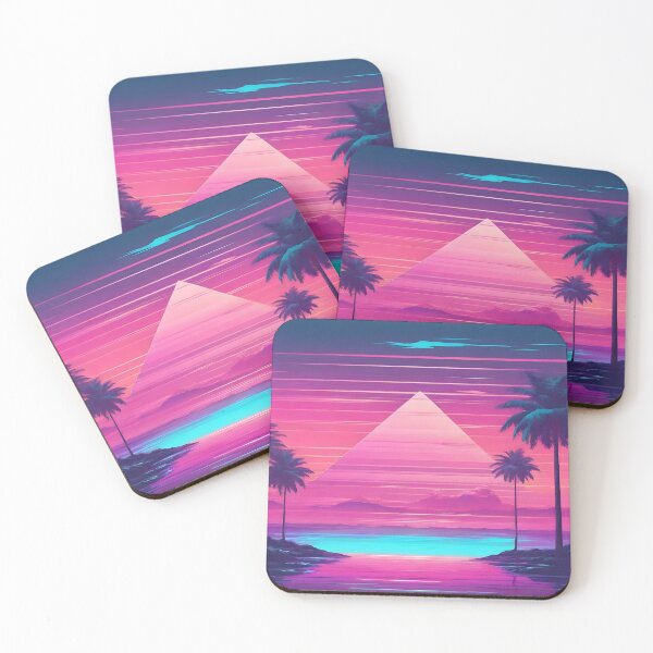 Item preview, Vaporwave Mirage: Pyramid Dreamscape designed and sold by WAUZ.