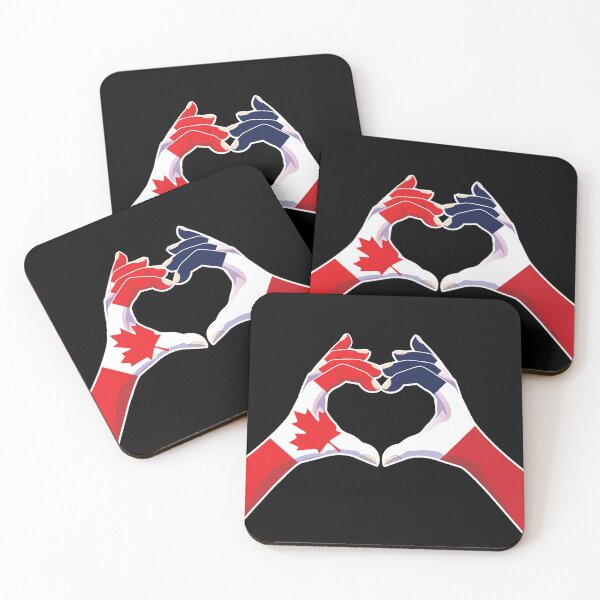 Item preview, France French Canadian Canada Love Heart Peace designed and sold by FlagX.