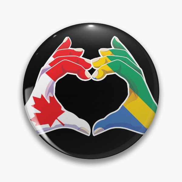 Item preview, Gabon Gabonese Canada Canadian Love Heart Peace designed and sold by FlagX.