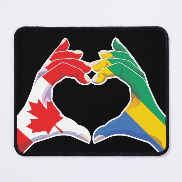 Item preview, Gabon Gabonese Canada Canadian Love Heart Peace designed and sold by FlagX.