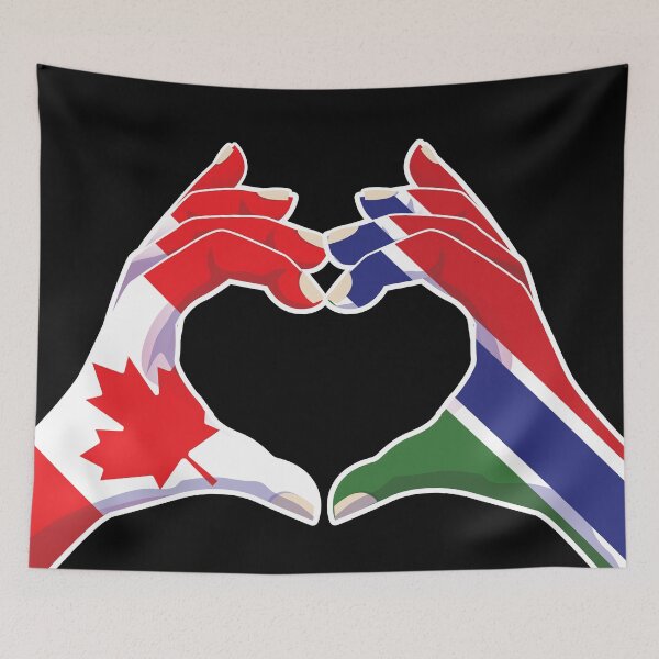Item preview, Gambia Gambian Canada Canadian Love Heart Peace designed and sold by FlagX.