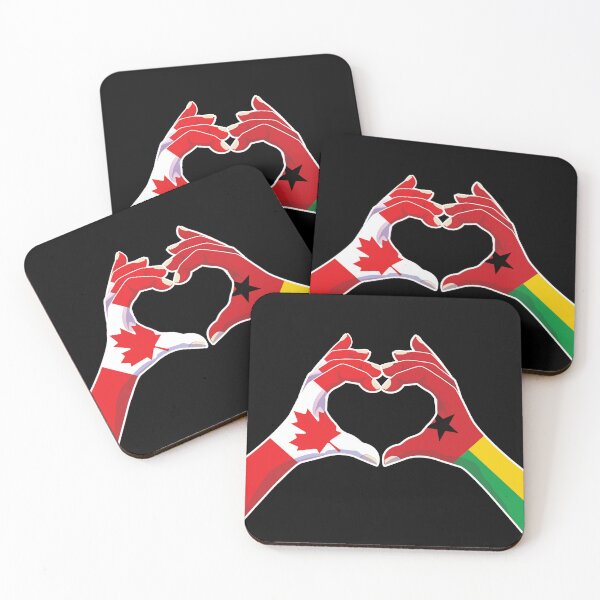 Item preview, Guinea-Bissau Bissau-Guinean Canada Canadian Love Heart Peace designed and sold by FlagX.