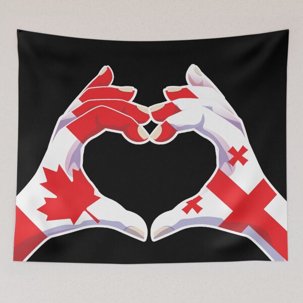 Item preview, Georgia Georgian Canadian Canada Love Heart Peace designed and sold by FlagX.