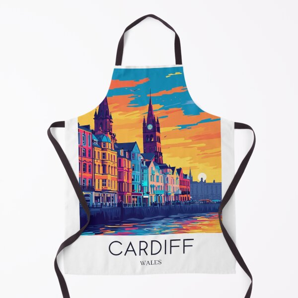 Item preview, A Pop Art Travel Print of Cardiff - Wales  designed and sold by StudioRedKoala.