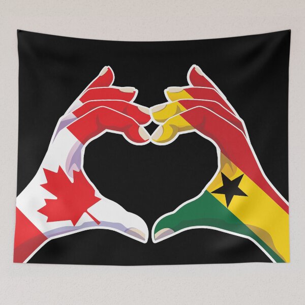 Item preview, Ghana Ghanaian Canadian Canada Love Heart Peace designed and sold by FlagX.
